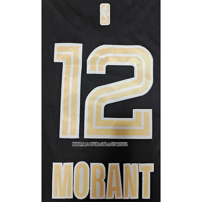 Ja Morant NO 12 Camiseta Memphis Grizzlies Select Series Oro Negro